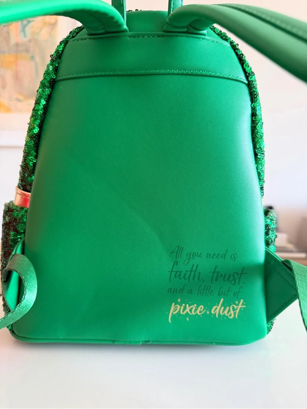 Disney Tinker Bell Green Sequin Loungefly